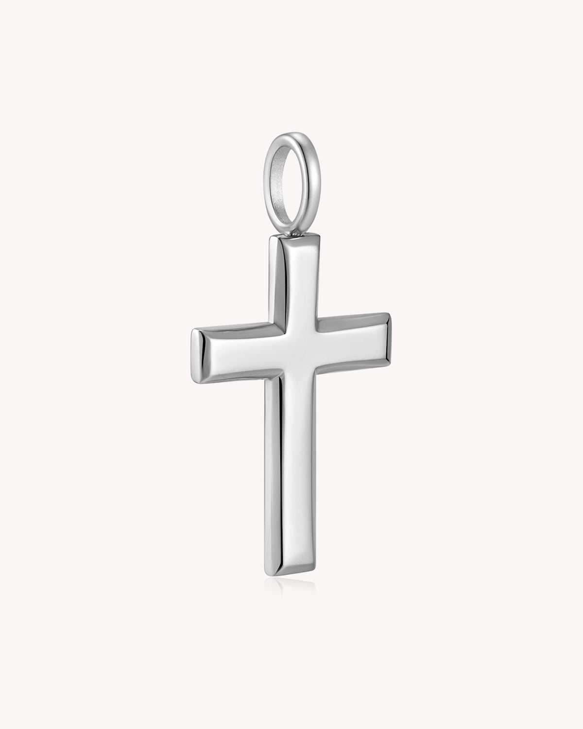 Stainless Steel Large Classic Cross Pendant — 2