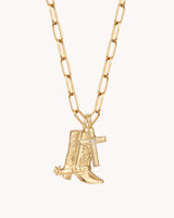 Standing Firm in His Light Gold Cross Necklace