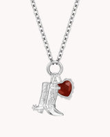Standing Firm in His Love White Gold Pendant Necklace