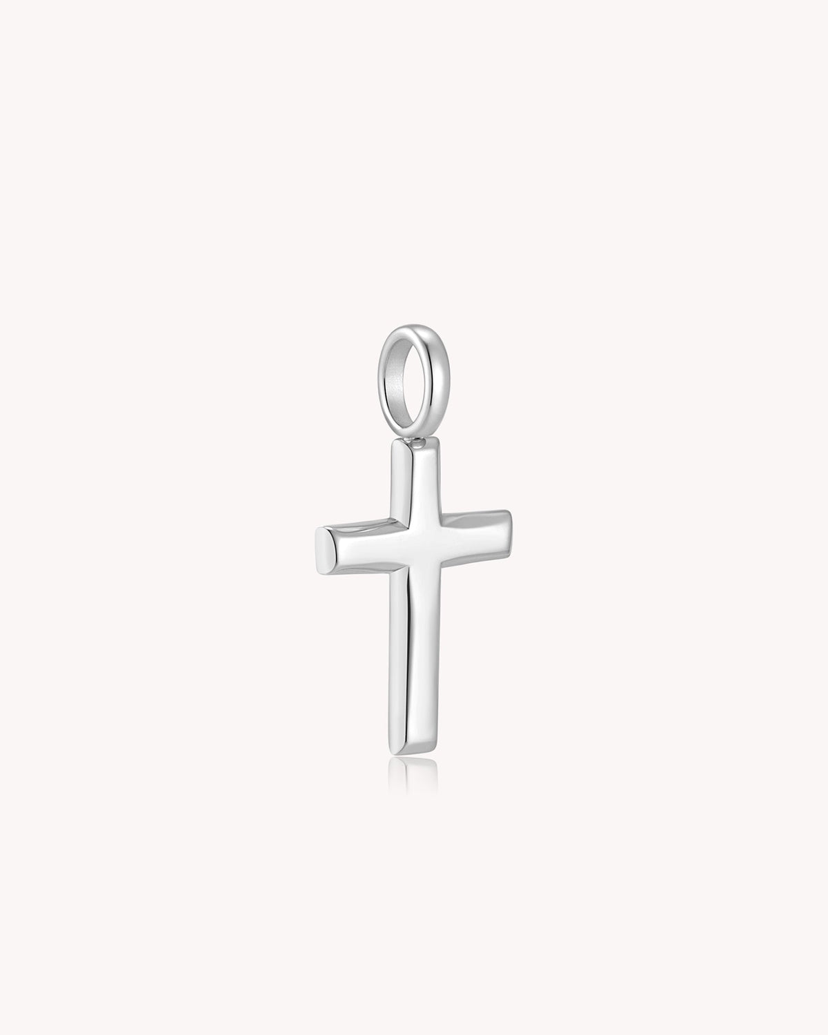 White Gold Classic Cross Cable Chain Necklace — 4