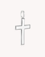 White Gold Large Classic Cross Pendant — 2
