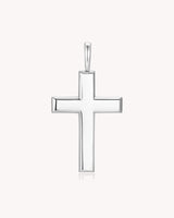 White Gold Large Classic Cross Pendant