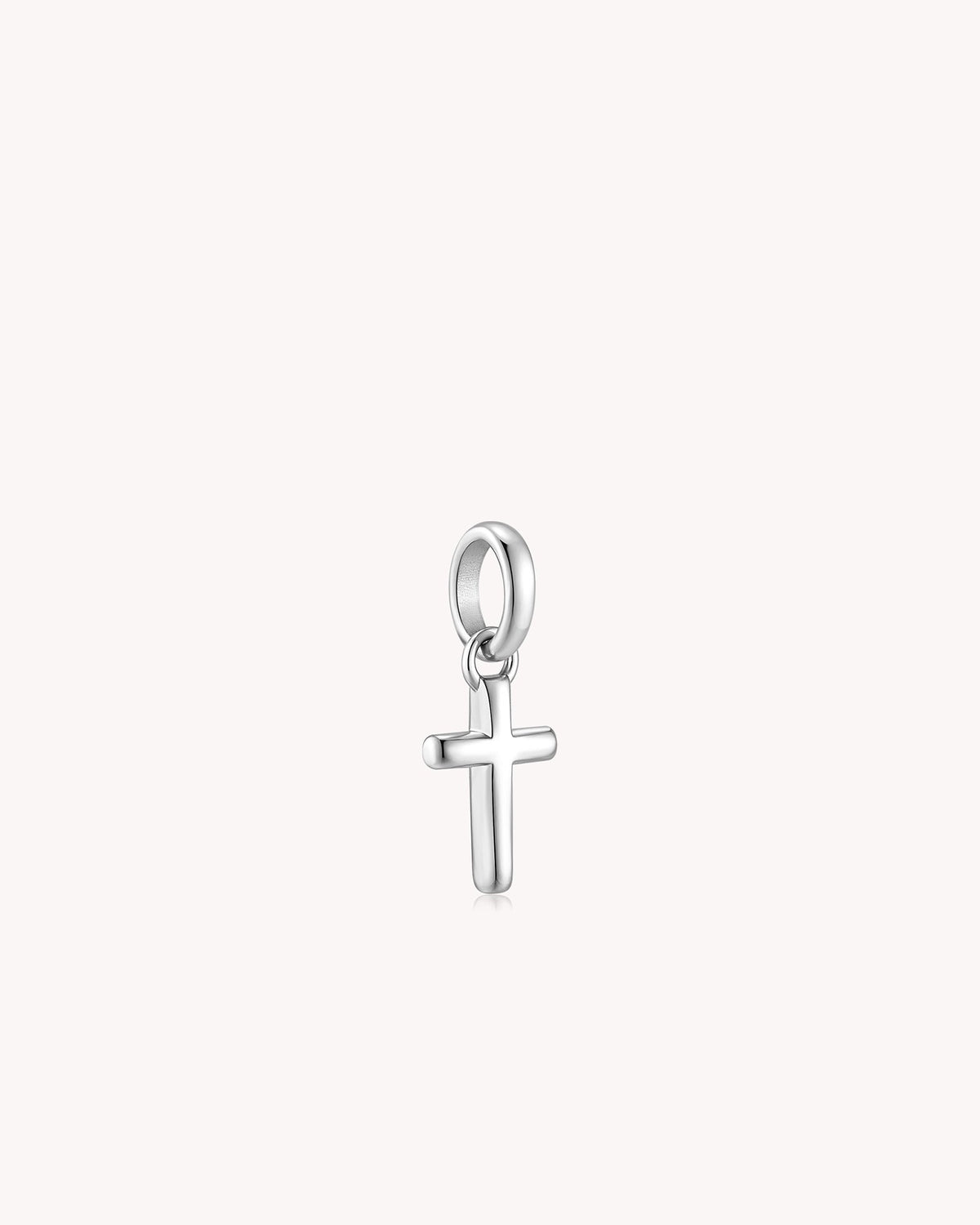 White Gold Petite Classic Cross Cable Chain Necklace — 4