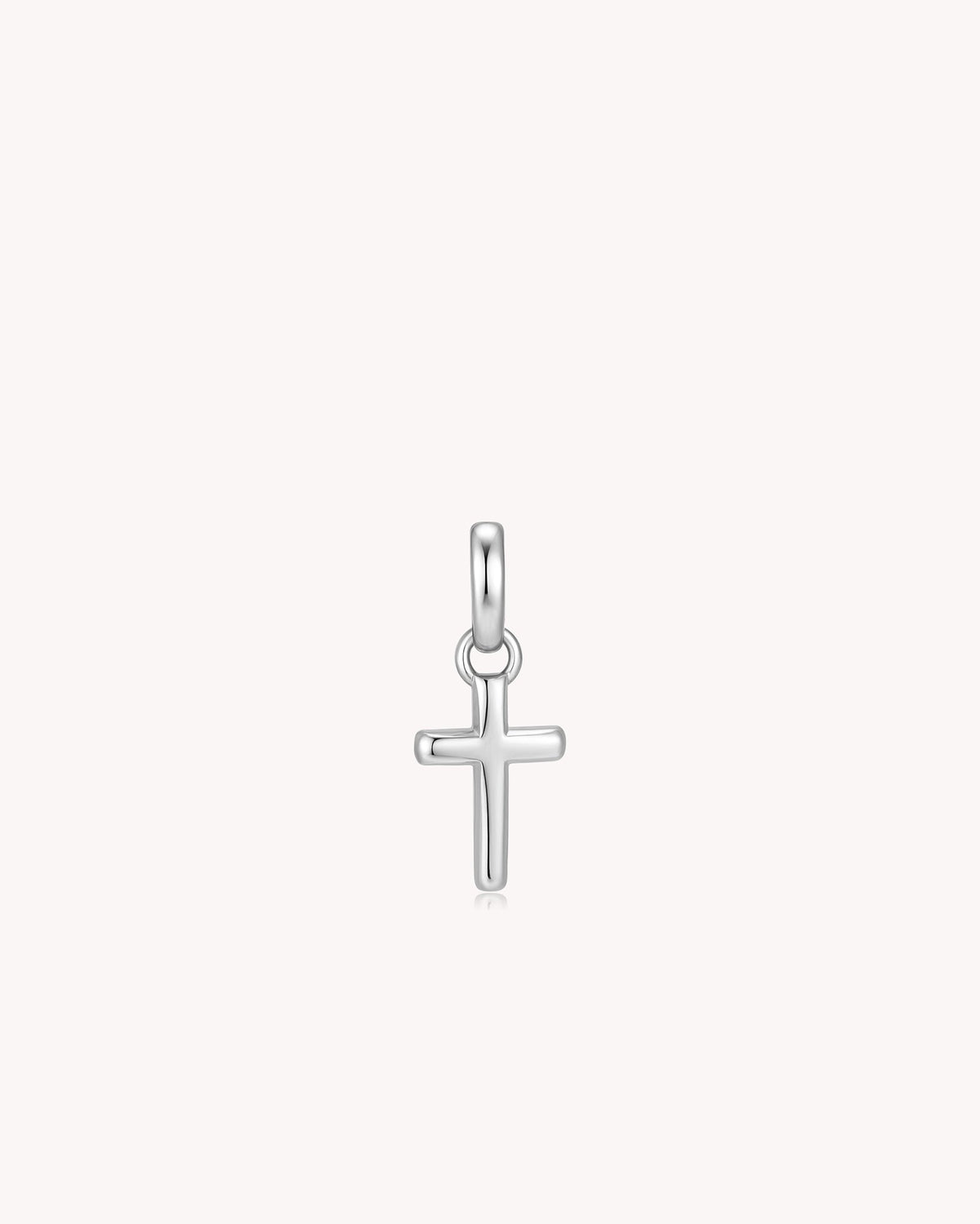 White Gold Petite Classic Cross Cable Chain Necklace — 3